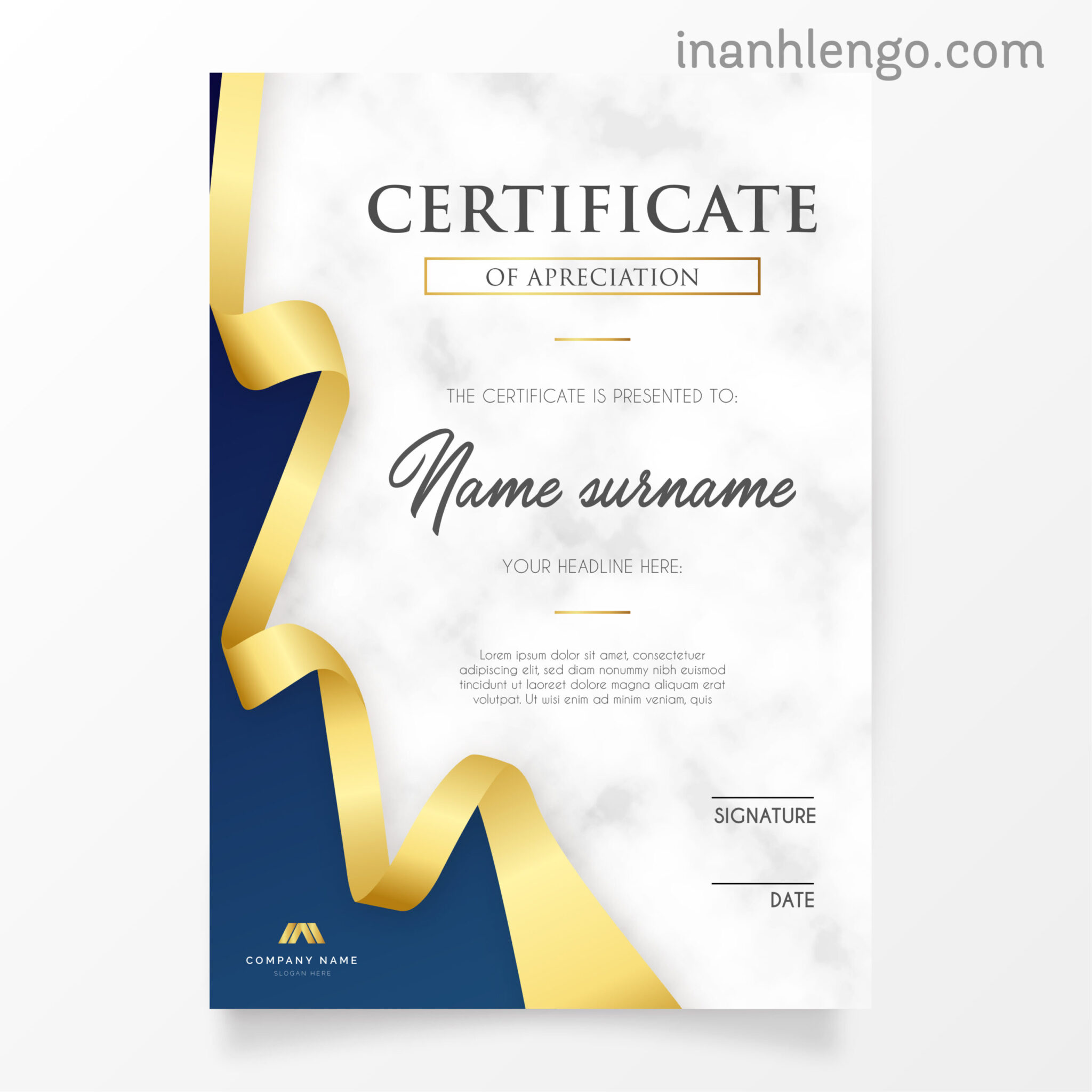Dịch vụ thiết kế, in ấn bằng khen, certificate nhanh chóng - inanhlengo.com