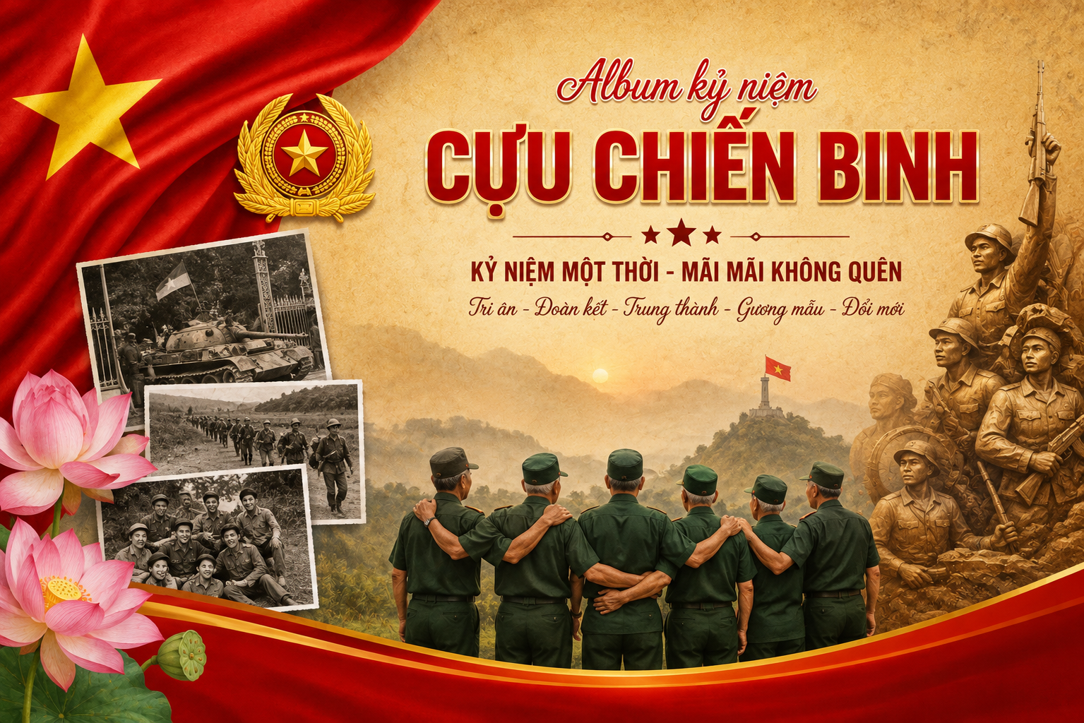 In album kỷ niệm tặng các cựu chiến binh